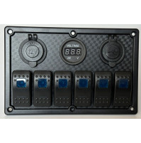 Switch Panel - Rocker Switch with 6 Panels - SPST-ON-OFF- PN-R6S3 - ASM